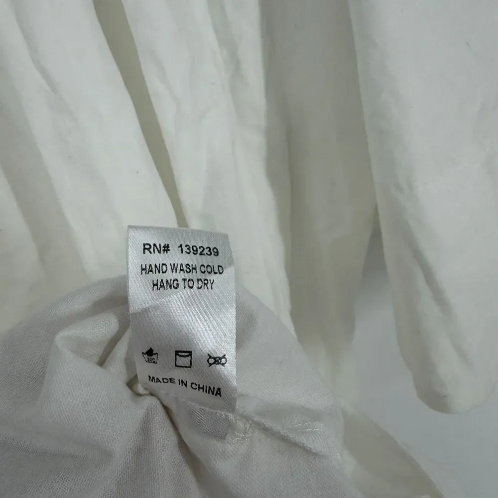 Pomander Place Tuckernuck Dress Size XL White Finley Flutter Sleeve Resort Prep - Picture 9 of 9